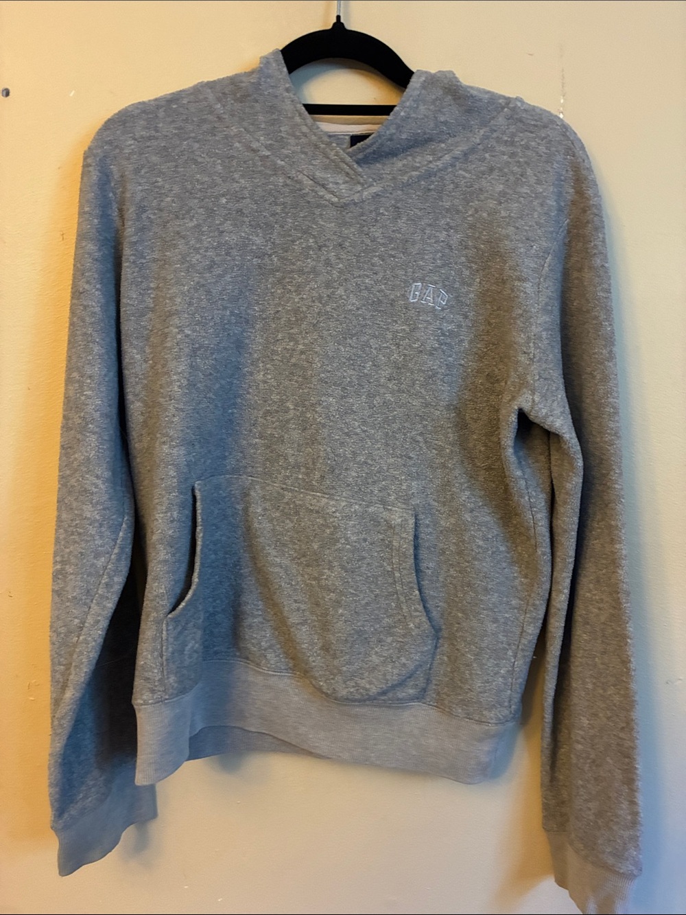 GAP Heather Gray Hooded Pullover Sweatshirt - Picture 2 of 2